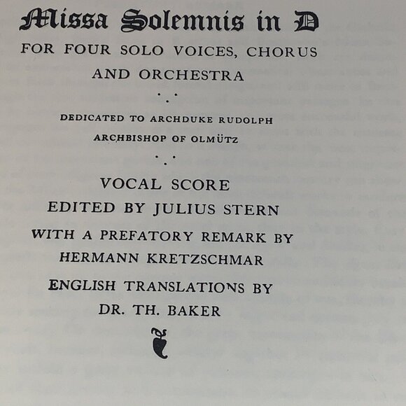 Beethoven - Missa Solemnis In D - For Four Solo Voices, Chorus and Orchestra ‘34 - Picture 5 of 12